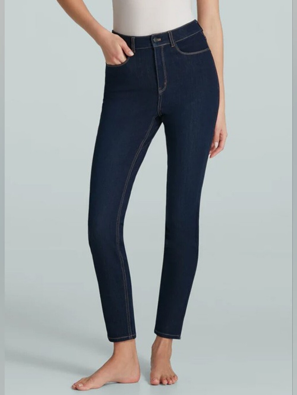 Commando Mid Rise Dark Indigo Skinny Jeans Medium